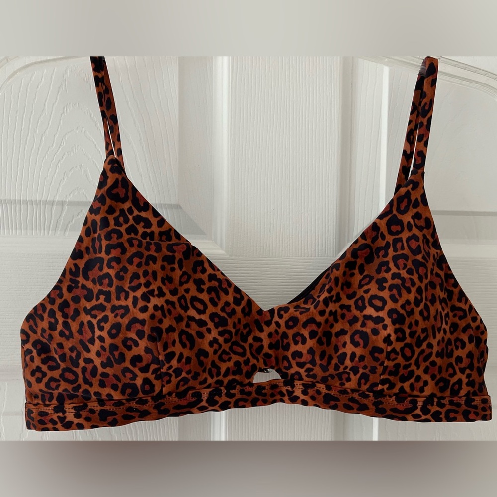 NWOT Leopard Swim Top